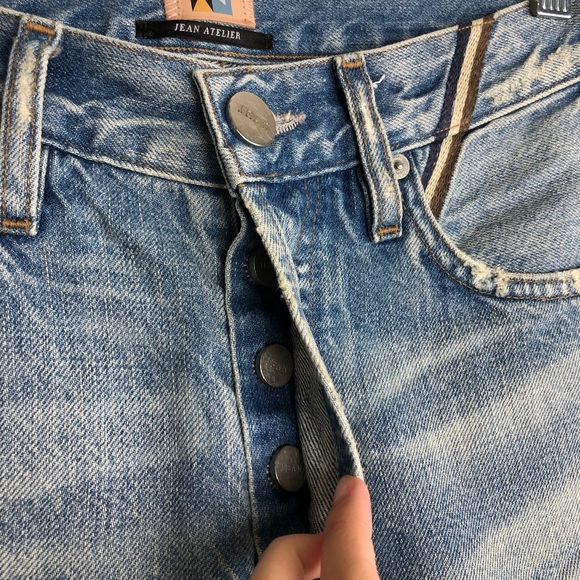 JEAN ATELIER Laurent High Rise Distressed Jeans - Picture 6 of 8